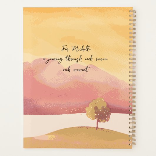 Bewaarder van herfstdromen, romantische poëtische planner (Achterkant)