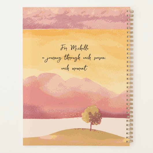 Bewaarder van herfstdromen, romantische poëtische  planner (Achterkant)