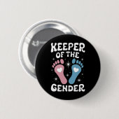 Bewaarder Van Het Geslacht Onthulling Feest Jongen Ronde Button 5,7 Cm (Voorkant /achterkant)