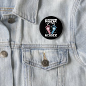 Bewaarder Van Het Geslacht Onthulling Feest Jongen Ronde Button 5,7 Cm (In situ)