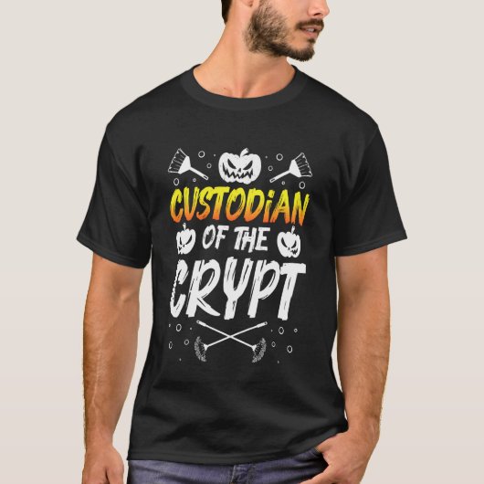 Bewaarder van The Crypt Halloween-ontwerp T-shirt (Voorkant)
