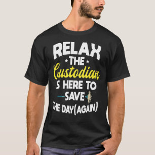 Bewaarster om de dag te redden Janitor Guard Caret T-shirt