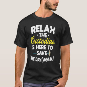 Bewaarster om de dag te redden Janitor Guard Caret T-shirt