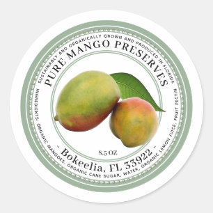 Bewaart de Illustratie van het  Mango van het Etik Ronde Sticker