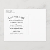 Bewaart het BosHuwelijk van de rustieke Herfst de Aankondigingskaart (Achterkant)