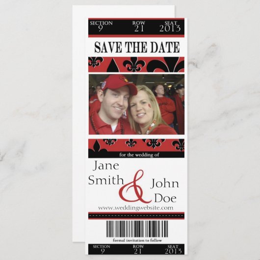 bewaart het datumkaartje save the date (Voorkant / Achterkant)