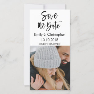 Bewaart het hand Van letters voorzien Huwelijk van Save The Date