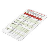 BEWAARTIJDEN VOOR DE KOELKAST EN VRIEZER MAGNEET (Linkerzijde)