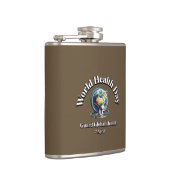 Bewaken van de wereldwijde gezondheid. Wereldgezon Heupfles (Rechts)