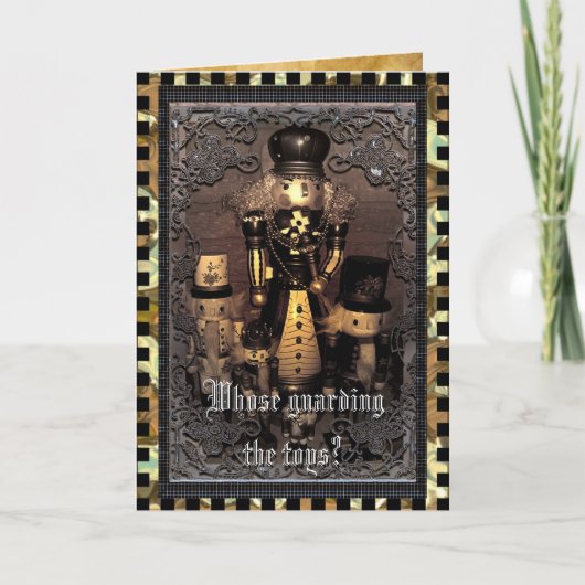 Bewakend het Personaliseerbare Speelgoed Feestdagen Kaart (Voorkant)