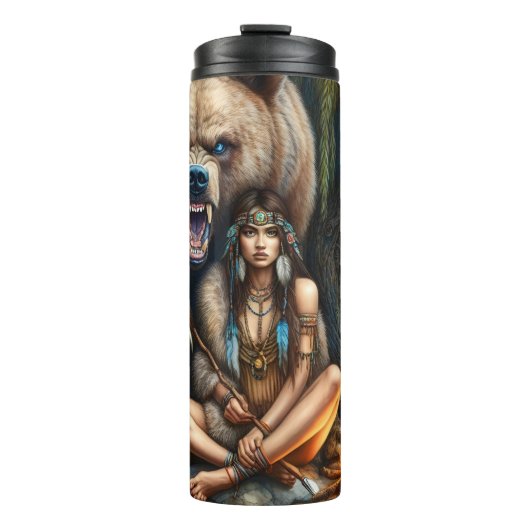 Bewaker Beer, Resolute Vrouw, Wilde Geest. Thermosbeker (Voorkant)