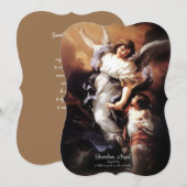 Bewaker Engel met Gebed Feestdagenkaart (Voorkant / Achterkant)