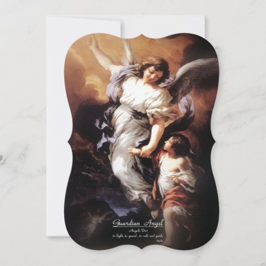 Bewaker Engel met Gebed Feestdagenkaart (Voorkant)