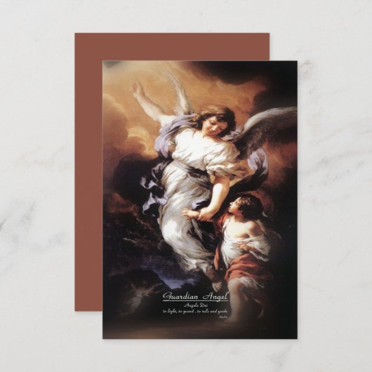 Bewaker Engel met Gebed Informatiekaartje (Voorkant / Achterkant)