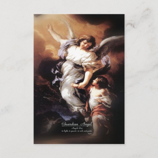 Bewaker Engel met Gebed Informatiekaartje (Voorkant)
