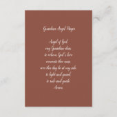 Bewaker Engel met Gebed Informatiekaartje (Achterkant)