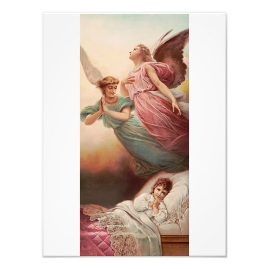 Bewaker engelen met kind foto afdruk (Voorkant)