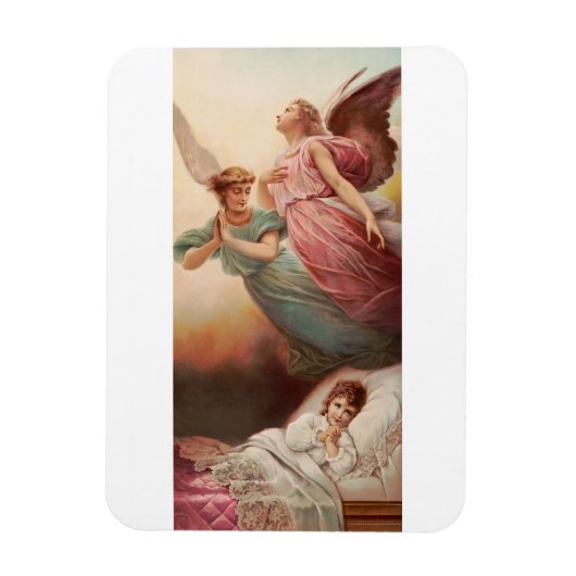 Bewaker engelen met kind magneet (Verticaal)