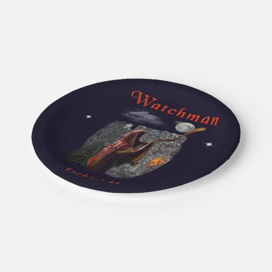 bewaker papieren bordje (Gekanteld)