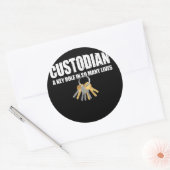 Bewaker speelt een sleutelrol in zoveel levens ronde sticker (Envelop)