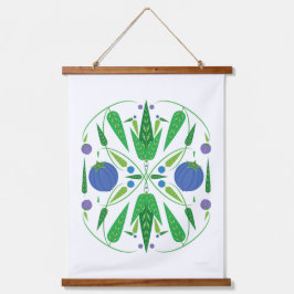 Bewaker van de bosbessen hout met bovenhout hangend wandkleed