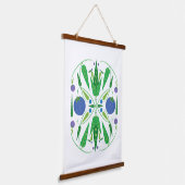 Bewaker van de bosbessen hout met bovenhout hangend wandkleed (Gebogen)