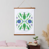 Bewaker van de bosbessen hout met bovenhout hangend wandkleed (Slaapkamer)