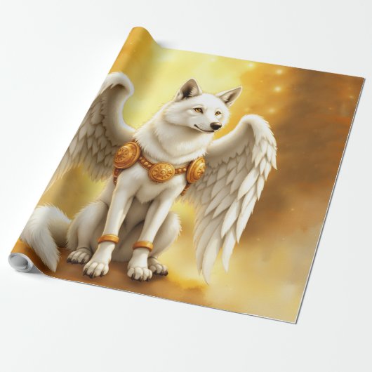 Bewaker van de Dageraad – De Witgevleugelde Wolf. Cadeaupapier (Uitgerold)