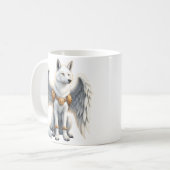 Bewaker van de Dageraad – De Witgevleugelde Wolf. Koffiemok (Voorkant links)
