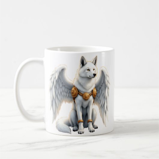 Bewaker van de Dageraad – De Witgevleugelde Wolf. Koffiemok (Links)