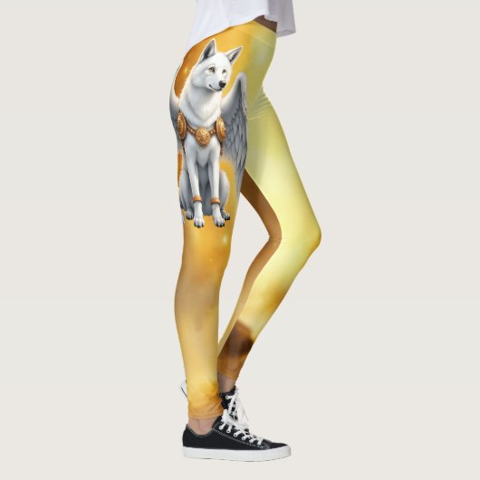 Bewaker van de Dageraad – De Witgevleugelde Wolf. Leggings (Rechts)