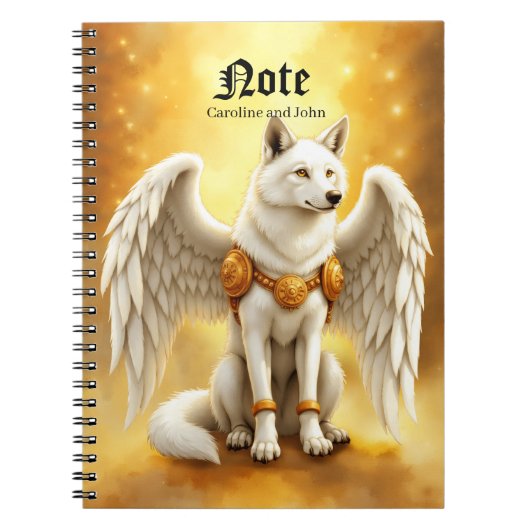 Bewaker van de Dageraad – De Witgevleugelde Wolf.  Notitieboek (Voorkant)