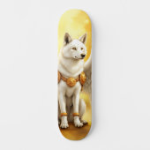 Bewaker van de Dageraad – De Witgevleugelde Wolf.  Persoonlijk Skateboard (Voorkant)