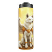 Bewaker van de Dageraad – De Witgevleugelde Wolf.  Thermosbeker (Voorkant)