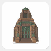 : Bewaker van de Handel: Art Deco Gebouw Sticker (Voorkant)
