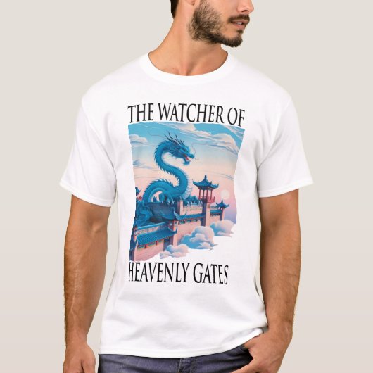 Bewaker van de Heavenly Gates Mannen White T-shirt (Voorkant)