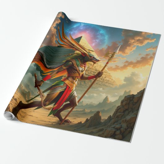 Bewaker van de Hemelse Poort – Anubis Cadeaupapier (Uitgerold)