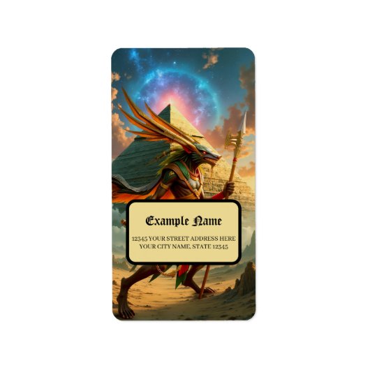 Bewaker van de Hemelse Poort – Anubis Etiket (Voorkant)