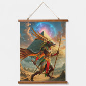 Bewaker van de Hemelse Poort – Anubis Hangend Wandkleed (Voorkant)