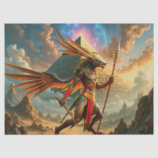 Bewaker van de Hemelse Poort – Anubis Tissuepapier (Voorkant)