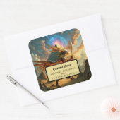 Bewaker van de Hemelse Poort – Anubis Vierkante Sticker (Envelop)