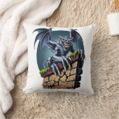 Bewaker van de hoogten: een gotische gargoyle kuns kussen (Deken)