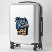Bewaker van de hoogten: een gotische gargoyle kuns sticker (Koffer)