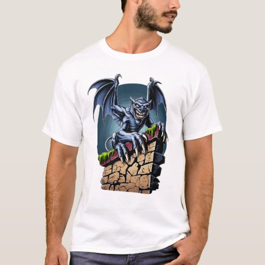 Bewaker van de hoogten: een gotische gargoyle kuns t-shirt (Voorkant)
