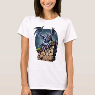 Bewaker van de hoogten: een gotische gargoyle kuns t-shirt