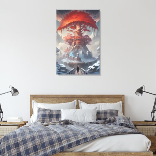 Bewaker van de Kasteelboom Canvas Afdruk (Insitu (Slaapkamer))