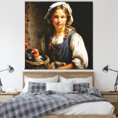 "Bewaker van de kudde" "Sara" Nederlands Meisjespo Canvas Afdruk (Insitu (Slaapkamer))