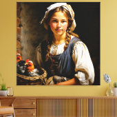 "Bewaker van de kudde" "Sara" Nederlands Meisjespo Canvas Afdruk (Insitu (Woonkamer))