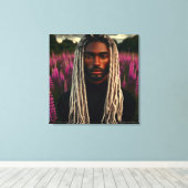 Bewaker van de lavendelvelden canvas afdruk (Insitu (Houten vloer))