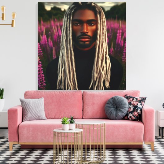 Bewaker van de lavendelvelden canvas afdruk (Insitu (Woonkamer))